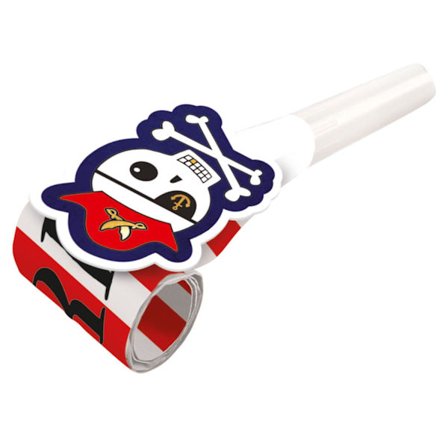 Blåsormar pirat 8 st pirattema blåstutor kalastutor sjörövare