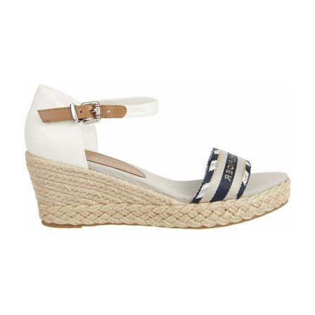Tommy Hilfiger Flat Sandalen , Wit , Dames , Maat: 40 EU