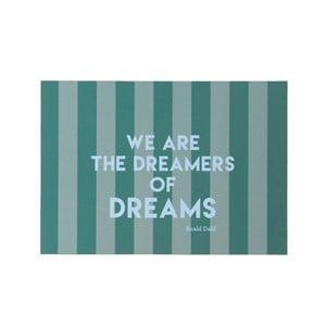 RICE A/S A5 Poster with Green Stripes - ́WE ARE THE DREAMERS OF DREAMS ́ One Size - Home accessories - One size - Green