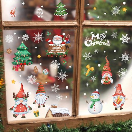 Vinduesklistermærker - 9 fantastiske dekorative statiske klistermærker med juletræer for at forhindre fugle i at kollidere i dine vinduer