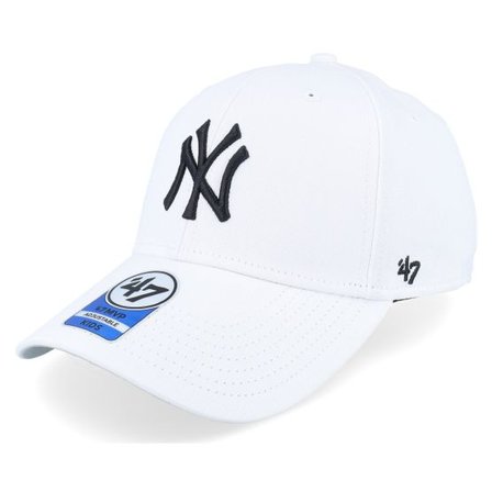 47 Brand - MLB Vit adjustable Keps - Kids New York Yankees Raised Basic Mvp White Adjustable @ Hatstore