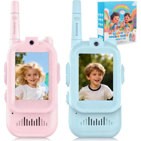Video Walkie-Talkie for Barn – 2-pakning Oppladbar Video Intercom, Håndholdt Leketøy for Innendørs- og Utendørslek