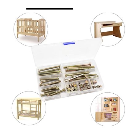 50 st sortiment M6-skruvar med sexkantshuvud och plana låsbrickor 4