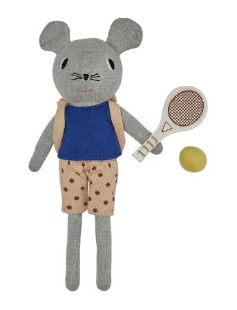 Nuni Mouse Tennis Doll Toys Soft Toys Stuffed Animals Multi/patterned OYOY MINI