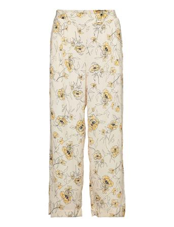 Adonia Polysilk Ankle Pants Aop Bukser Med Lige Ben Multi/mønstret MOSS COPENHAGEN