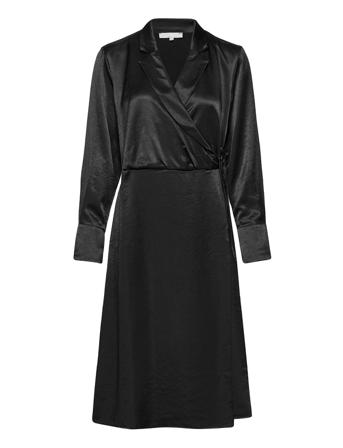 Sreliza Wrap Dress Black Soft Rebels
