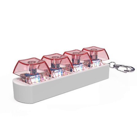 LED Belyst Tastatur Klik Nøglering Keycap Tester Til Voksne Tastatur Klik LED Lys Nøglering Legetøj