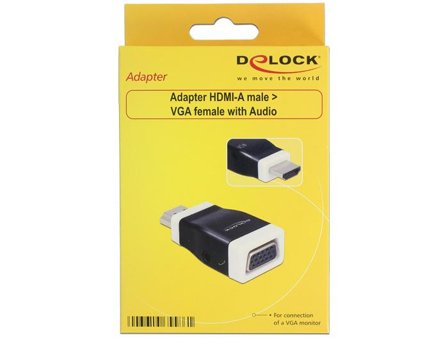 Delock video/audio-adapter - HDMI / VGA / lyd