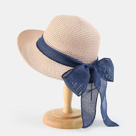 Dame Strand Sol Hat Halm Rejse Foldbar Bred Sommer Uv Hat