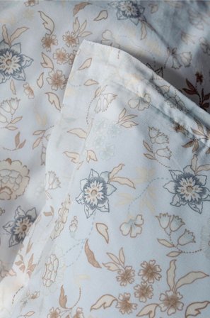 Borås Cotton - Vuodevaatteet Liva - Sininen - Pussilakanasetit - 200X220 - - Homeroom