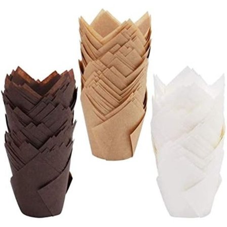 150 st muffinsformar i papper, tulpanform, bakformar, muffinsformar, muffinsformar, muffinsformar