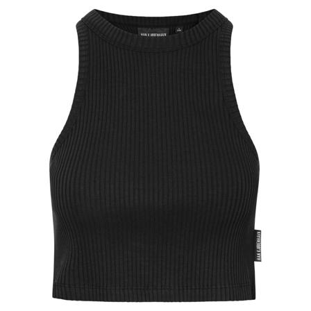 Han Kjøbenhavn Cropped Racer Top , Zwart , Dames , Maat: XS