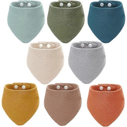 8 Stykker Voksen Hagesmække Absorberende Stor Savlesmæk Blød Savle Snap Hagesmække