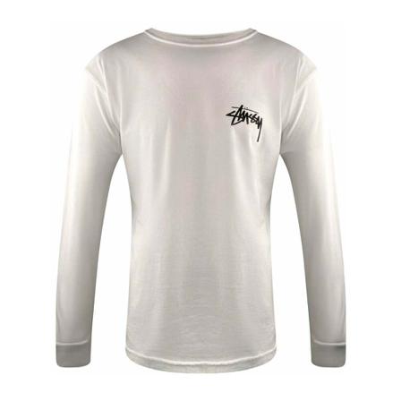Stüssy - Långärmade T-shirts - Vit - Herr - Storlek: M, Herr, Storlek: M