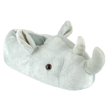 Slumberzzz Herr Rhino Slippers Uk 9-10 Grå
