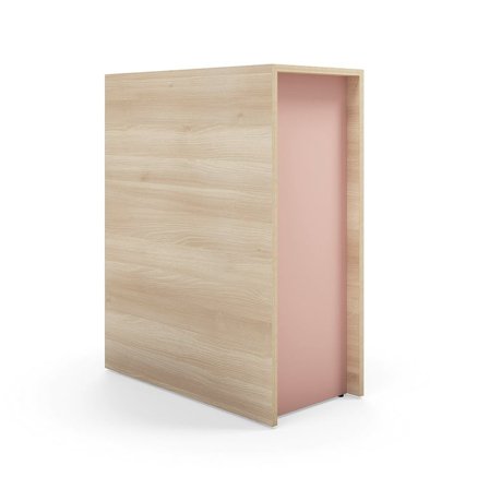 Scenemodul TOGETHER, L1000 B800 H400 mm, ask, mørk rosa