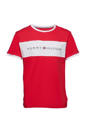 Cn Ss Tee Logo Flag Underwear Night & Loungewear Pyjama Tops Rød Tommy Hilfiger