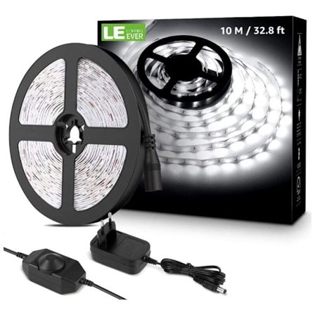 10M Dimbar LED-remsa, Kalla Vita LED-remsa 6000K 600 SMD 2835 L