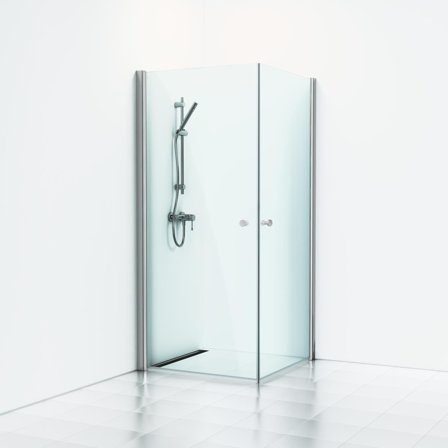 Svedbergs 66054 Profilpaket hörn, rak Aluminium, blank, Badrum