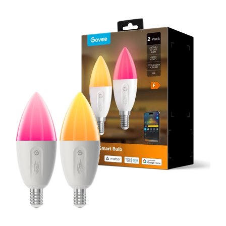 Govee-Govee RGBWW Smart LED Bulb E14 (2Pack)-Smart LED-pære E14 med stemmestyring-Smart home-LED-pærer