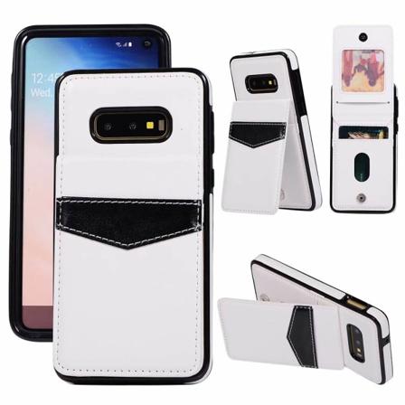 Samsung Galaxy S10E - Skal med Kortfack Vit