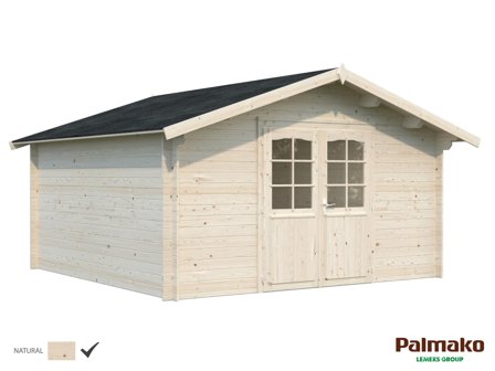 Palmako Lotta Stuga 14,4 m²/inv. 13,9 m², utan golv, obehandlad, Stugor & förråd