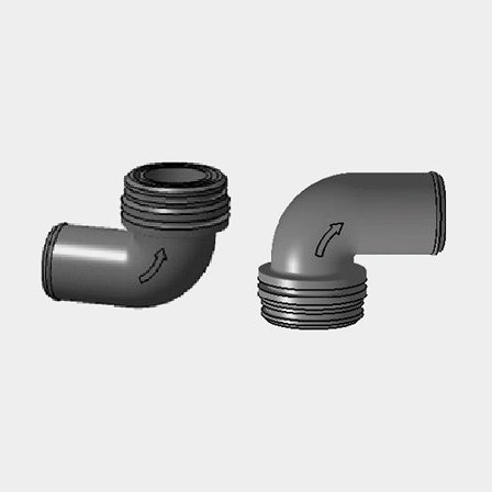 Złącze węża kątowe 2 szt. Plastimo, 38 mm (1 1/2′′) wąż, do pomp zęzowych 1038 - Jachtowa