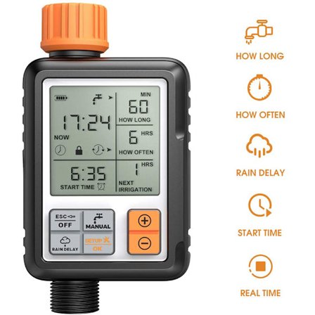 Vanningsklokke digitalt programmerbar hage plen kran datamaskin slange tilbehør sprinkler klokke vanningssystem kontroller automatisk vanning