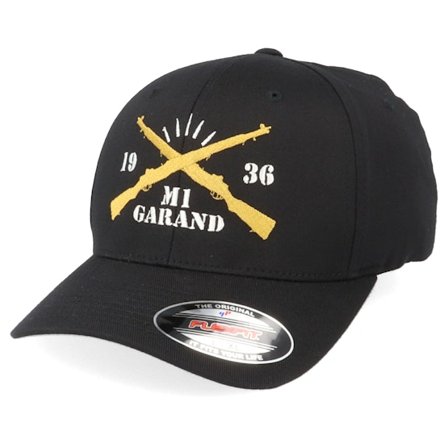 GUNS n SKULLS - Negro flexfit Gorra - M1 Garand Black Flexfit @ Hatstore