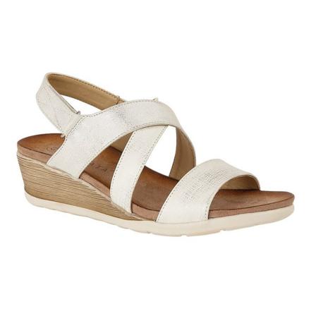 Cipriata Dam/dam Bina Crossover Wedge Sandal 5 Uk Light S