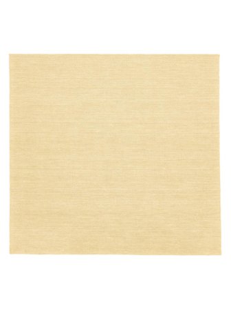 Tappeto Di Lana Monocromatico Handloom Flat Giallo Polvere Quadrato Largo