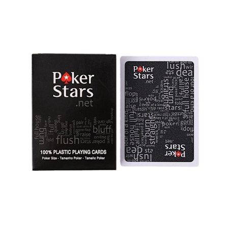 Sort 1 stk, Pokerstars spillekort - 100% plast