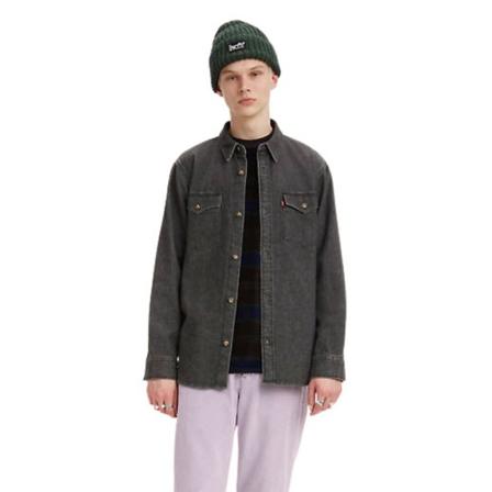 Levi's, Relaxed FIT Western Grijs, Heren, Maat:S