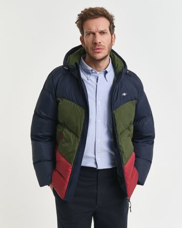 GANT Herren Color Blocked Active Cloud Jacke (M) Marineblau