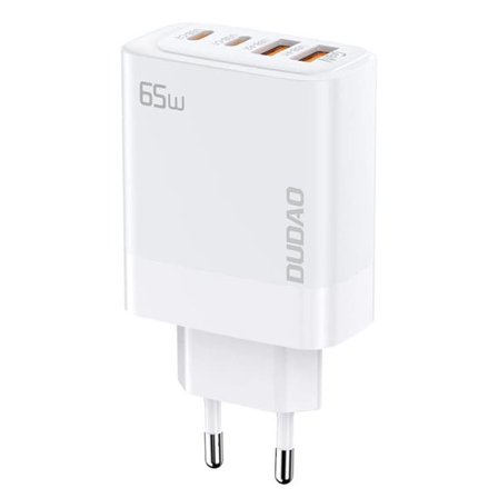 Dudao GaN-USB-laturi 2xUSB-A ja 2xUSB-C PD 65W - valkoinen