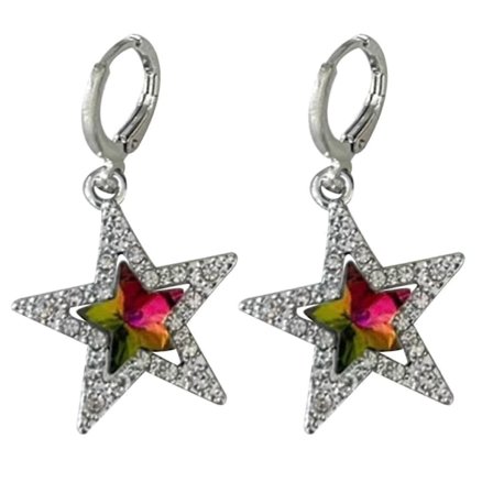 Fashion Minimalistiske Stjerne Hoop Øreringe Søde Cool Y2k Pentagrammer Kranie Kirsebær Øreringe til Kvinder Piger Fest Smykker