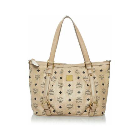 MCM Pre-owned, Pre-owned Shoulder Bags Beige, Dames, Maat:ONE Size