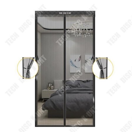 Myggdörr - TD - 105x210cm - Grå - Modern minimalistisk stil - Syntetfiber