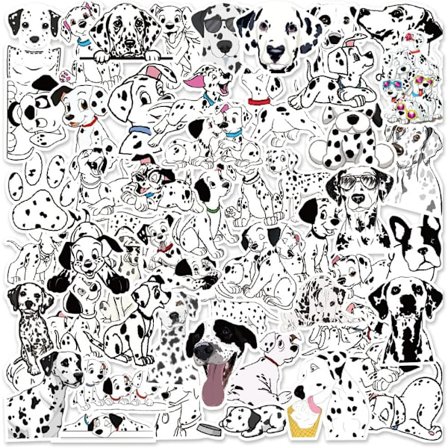 50 Pakkaa Dalmatian Koiran Tarroja Vesipulloille, Kannettaville Tietokoneille, Puhelimille