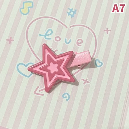 Y2K Star Hårnål Shiny Star Hair Clips New Fashion Side Bang Du