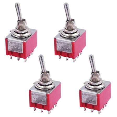 4stk Miniatyrvippebryter Vippebryter 4STK 4pcs