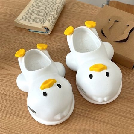 Tegneserie And Sandaler Kvinder Sommer Indendørs Udendørs PVC Søde Hjemmesko Gul 40-41