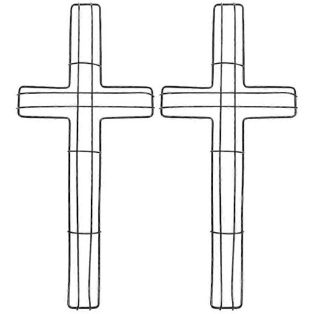 2 kpl Risti Seppeleen Kehykset Risti Metalliseppeleen Kehys Kukka Ristin Muotoinen Metallilanka Seppeleen Muoto