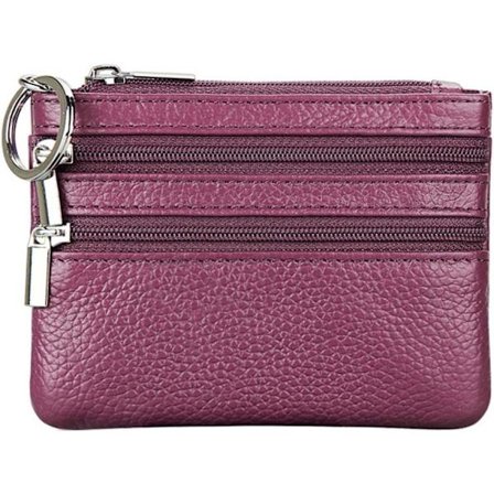 Dam lädermyntväska Mini Pouch Växelplånbok med
