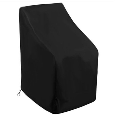 Vandtæt havemøbelbetræk, lænestolsbetræk med snøre og spænde (120 x 65 x 65 x 80 cm) - sort