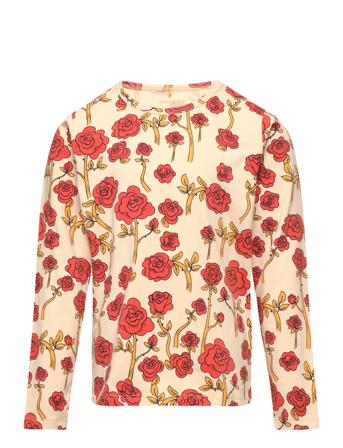 Roses Aop Ls Tee T-shirts Long-sleeved T-shirts Multi/mønstret Mini Rodini