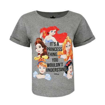 Disney Dam/dam It ́s A Princess Thing T-shirt M Sports Gre