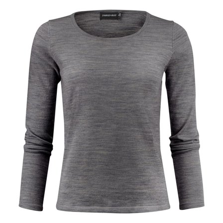 J. HARVEST & FROST Tröja merino J.HoF u-ring dam mörkgrå S - Lyreco - Yrkeskläder - Tröjor och Sweatshirts - Stickat