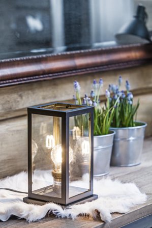 Dovre bordlampe - sort/klar