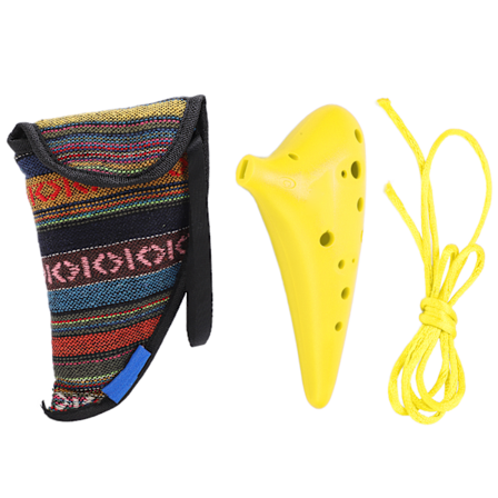 Okarina ABS C-stemt 12-hulls musikkinstrument for voksne barn profesjonelle elever Gul